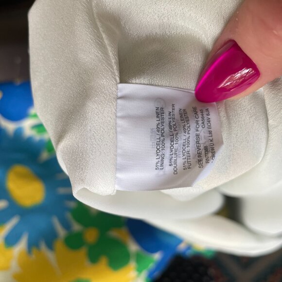 J. Crew | Blue/Green/Yellow Floral Linen Blend Shift Dress 4 - Picture 7 of 7